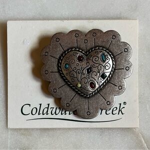 Vintage Coldwater Creek Hillshire Heart Pin